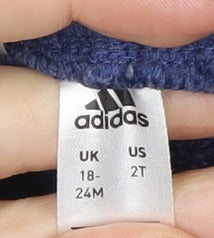 Adidas Boys Blue Jogger Trousers 18-24 Months Sports Side Stripe