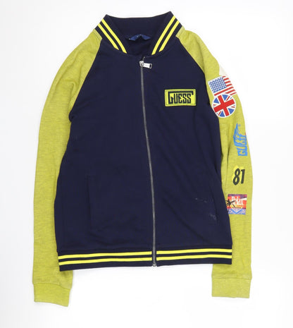 Guess Boys Blue Varsity Jacket Size 12 Spring Autumn