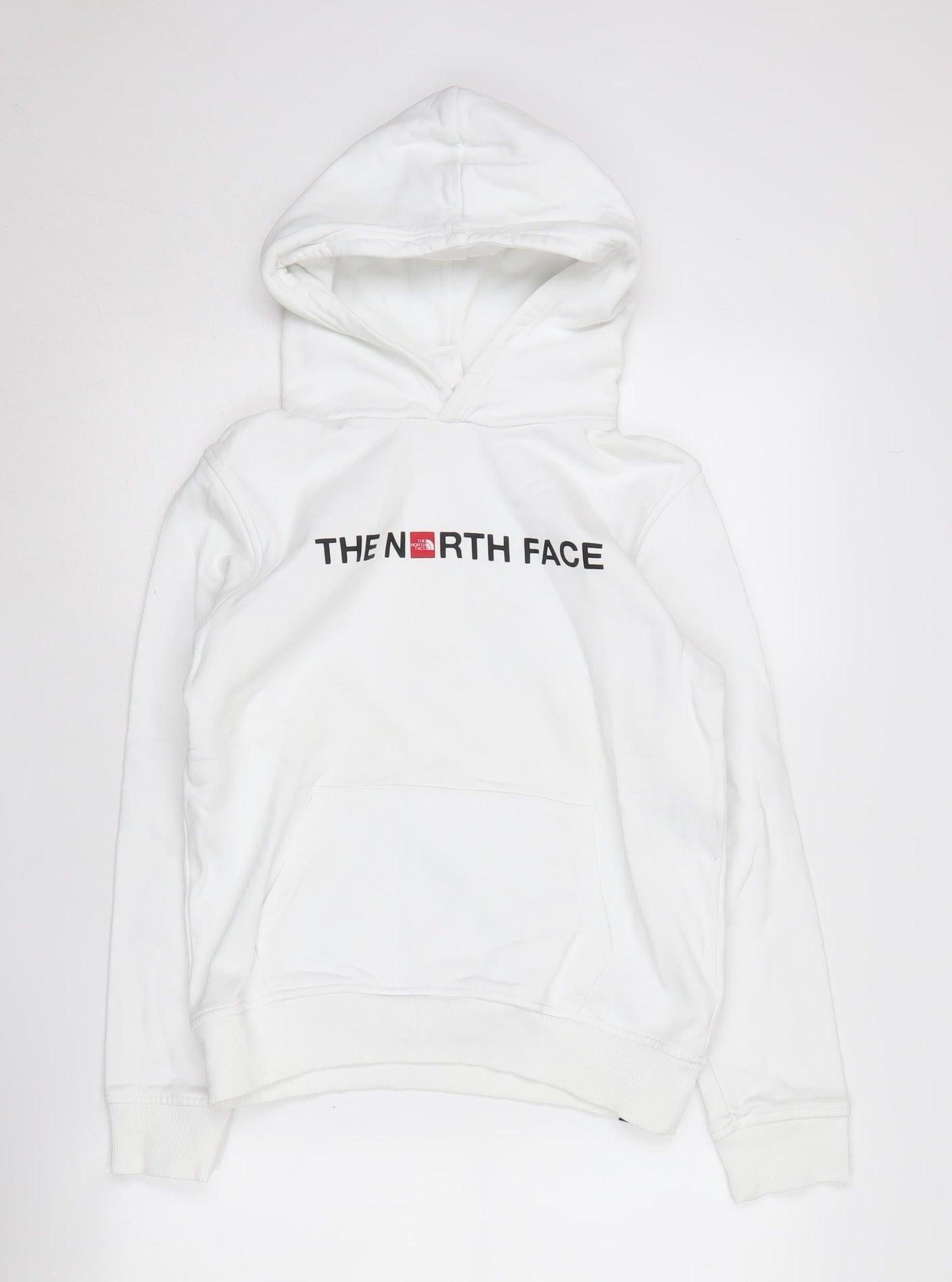 The North Face Boys White Pullover Hoodie, Size L