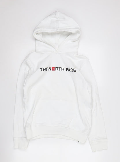 The North Face Boys White Pullover Hoodie, Size L