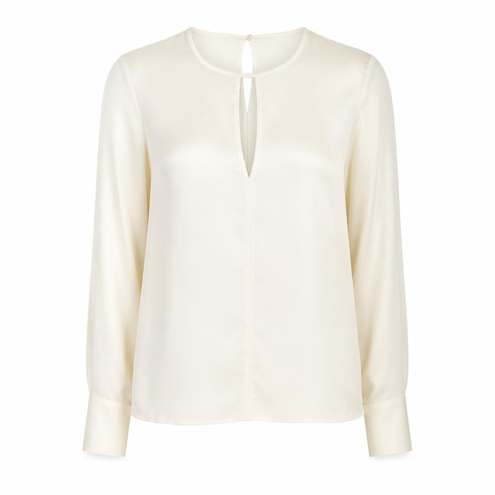 Womens UK Size 6 MNG Ivory Basic Blouse