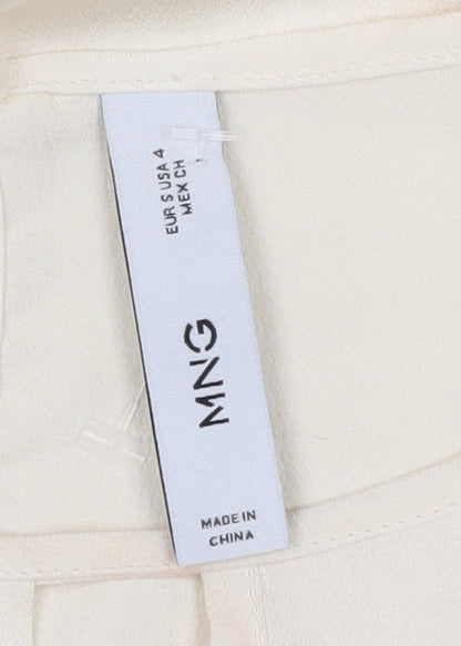 Womens UK Size 6 MNG Ivory Basic Blouse