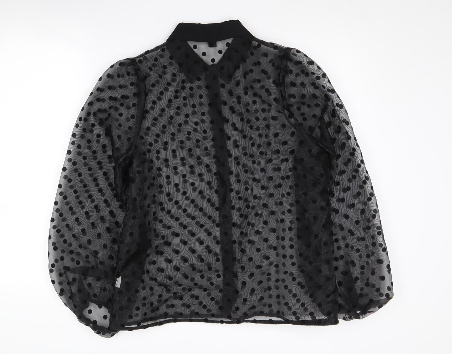 Womens UK Size 12 New Look Black Basic Blouse