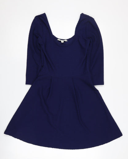 Miss Selfridge Women's Blue Fit & Flare Dress Size 8