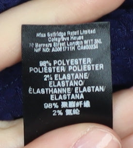 Miss Selfridge Women's Blue Fit & Flare Dress Size 8