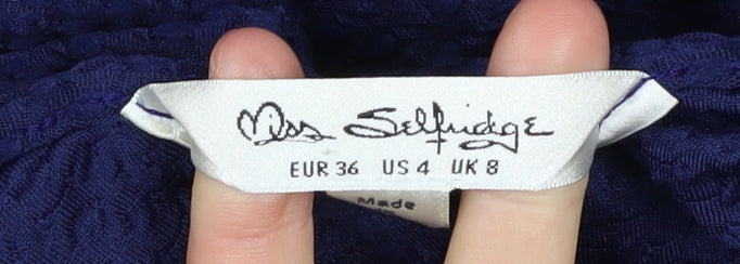 Miss Selfridge Women's Blue Fit & Flare Dress Size 8