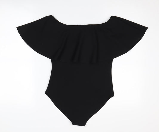 Quiz Women's Black Off Shoulder Bodysuit Size 10