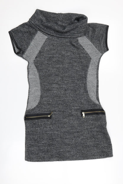 Quiz Women's Grey Bodycon Dress Size 8