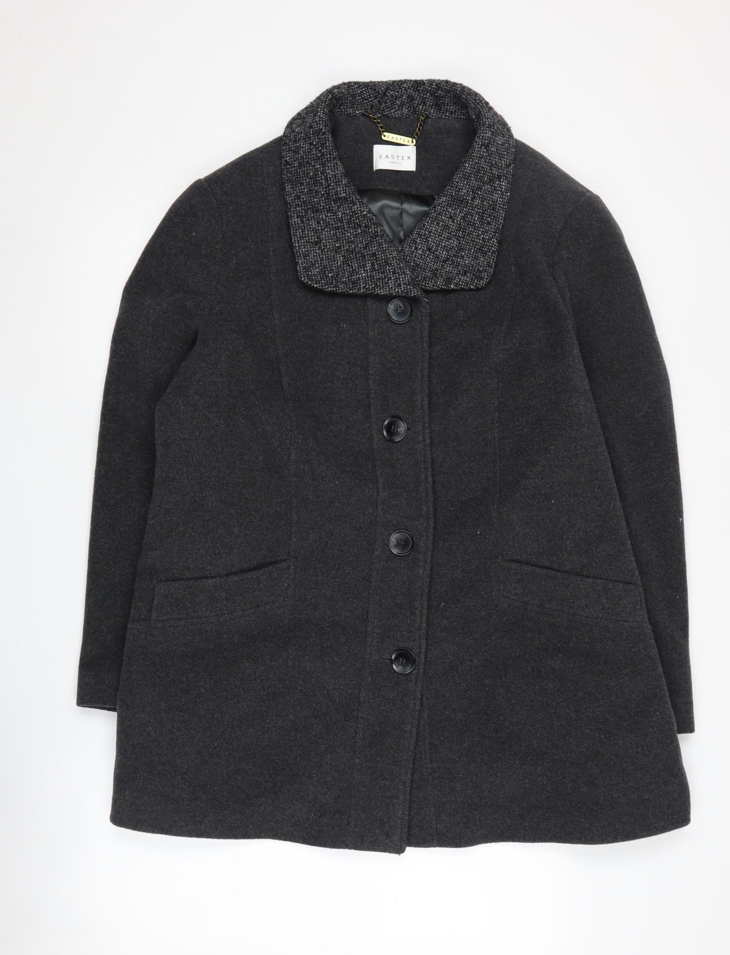 Womens UK Size 18 Eastex Black Overcoat