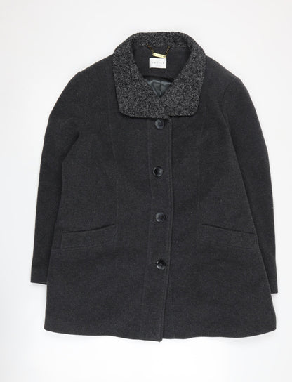Womens UK Size 18 Eastex Black Overcoat