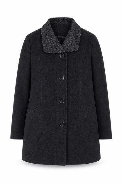 Womens UK Size 18 Eastex Black Overcoat