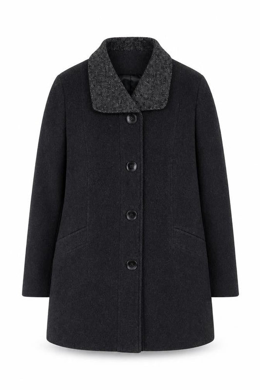 Womens UK Size 18 Eastex Black Overcoat