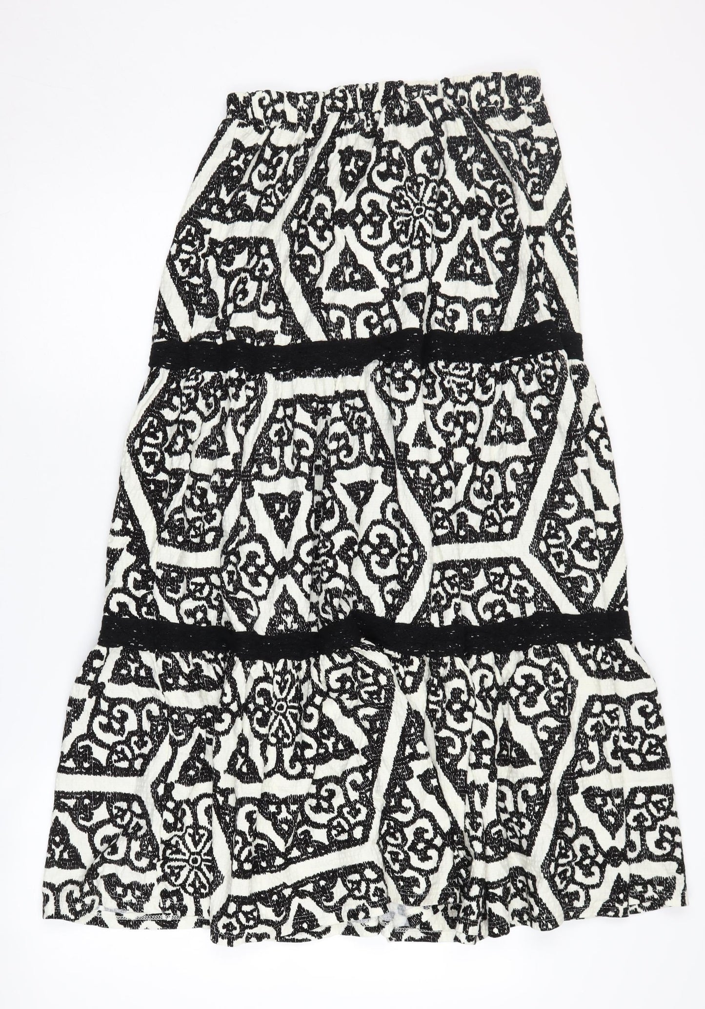 Next Women's Black Midi Pleated Skirt Size 12