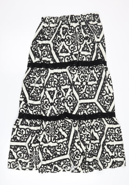 Next Women's Black Midi Pleated Skirt Size 12