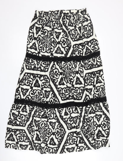 Next Women's Black Midi Pleated Skirt Size 12