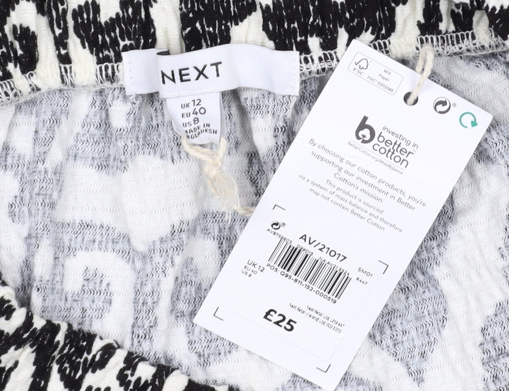 Next Women's Black Midi Pleated Skirt Size 12