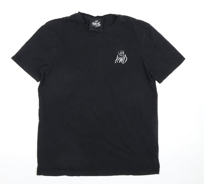 Kings Will Dream Boys Black M T-Shirt Casual Logo Accent