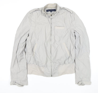 French Connection Women's Grey Biker Jacket Size 10