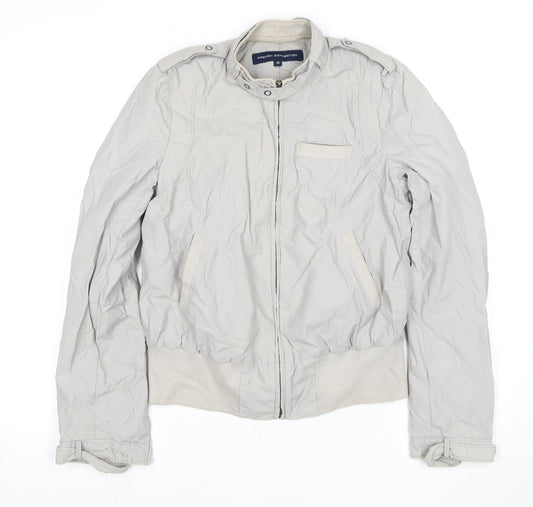 French Connection Women's Grey Biker Jacket Size 10