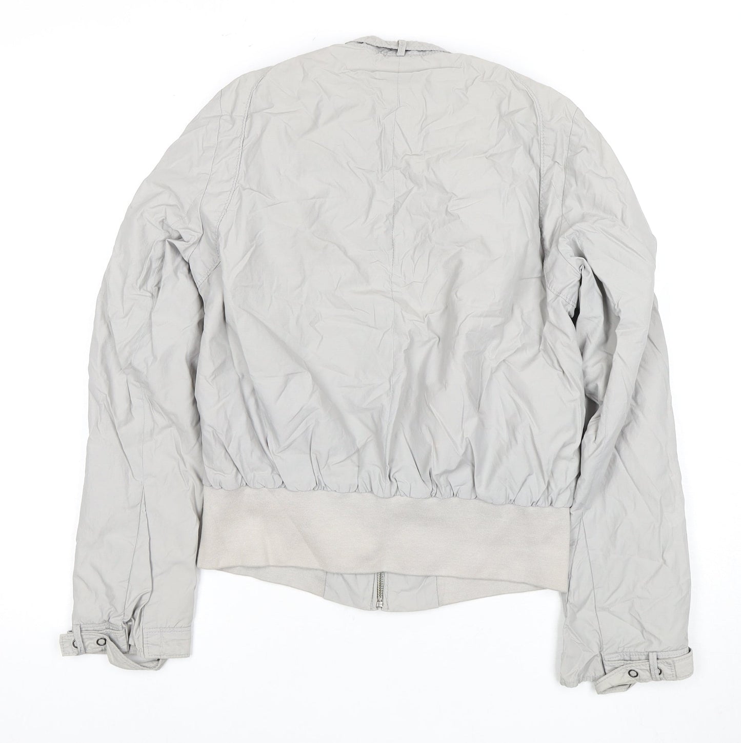 French Connection Women's Grey Biker Jacket Size 10