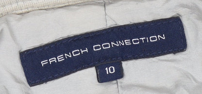 French Connection Women's Grey Biker Jacket Size 10