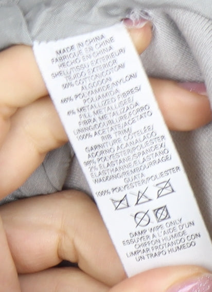 French Connection Women's Grey Biker Jacket Size 10