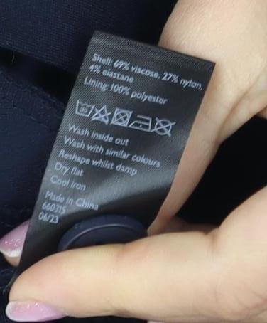 Womens UK Size 12 John Lewis & Partners Regular Fit Dress Pants Black Trousers