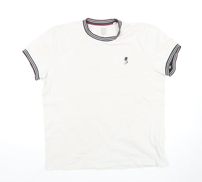 Jack Wills White Men's M T-Shirt Classic Cotton Crew Neck