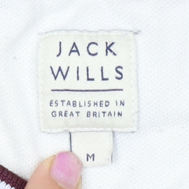 Jack Wills White Men's M T-Shirt Classic Cotton Crew Neck