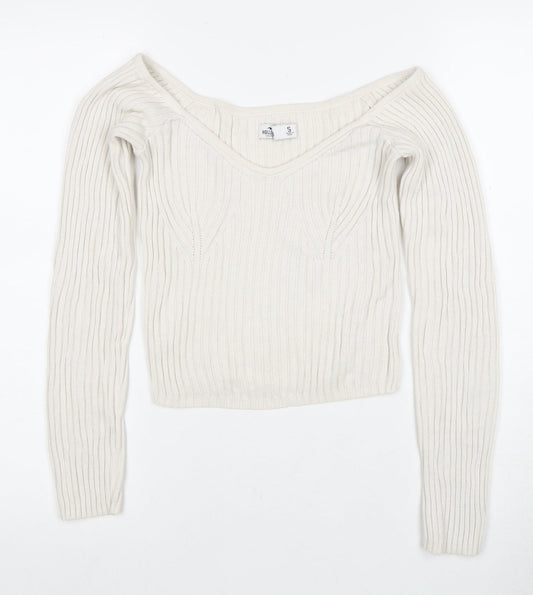 Womens UK Size S Hollister Ivory Pullover Jumper