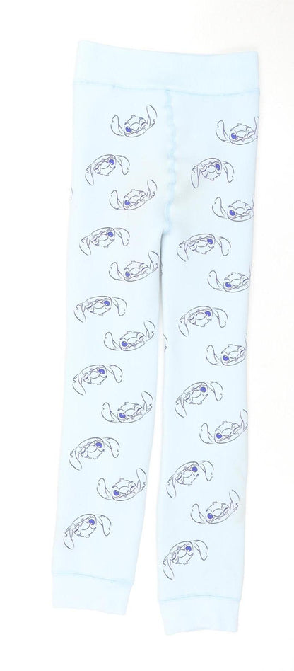 Disney Girls Blue Stitch Pyjama Pants 9-10 Years Lightweight