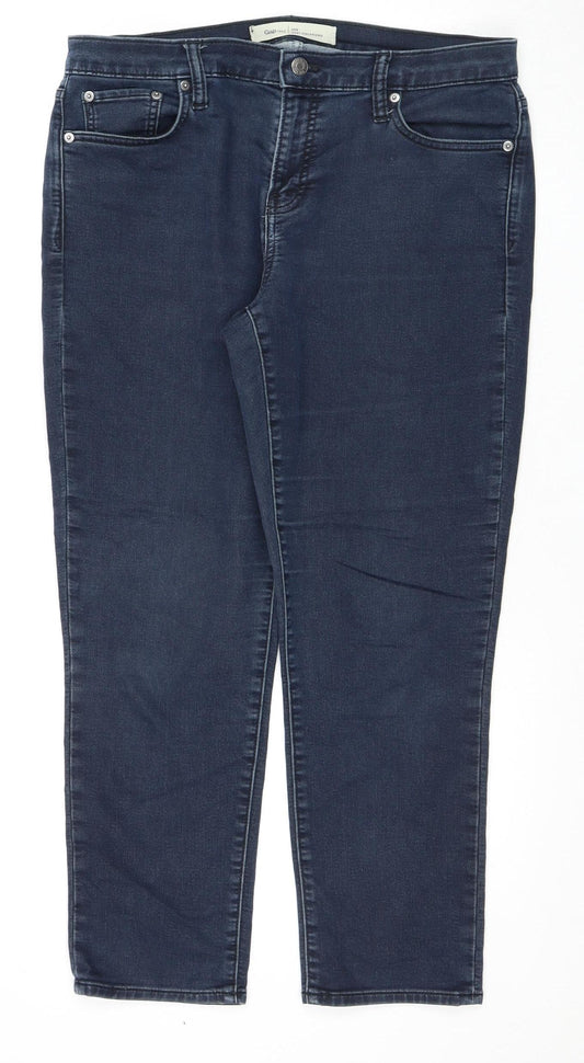 Gap Women's Blue Boyfriend Jeans Size 8 - Relaxed Fit Denim