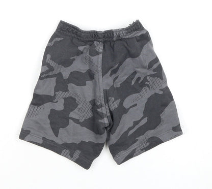 Adidas Boys Grey Camouflage Athletic Shorts 2-3 Years