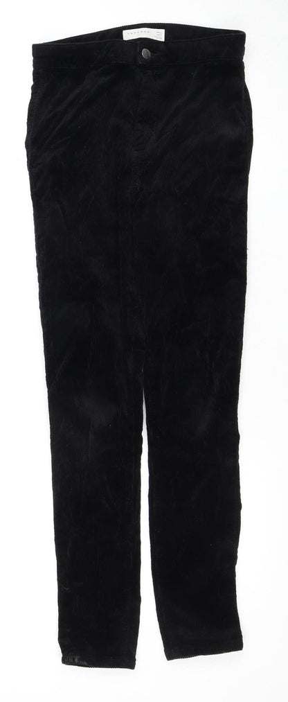 Womens UK Size 10 Topshop Slim Fit Casual Black Trousers