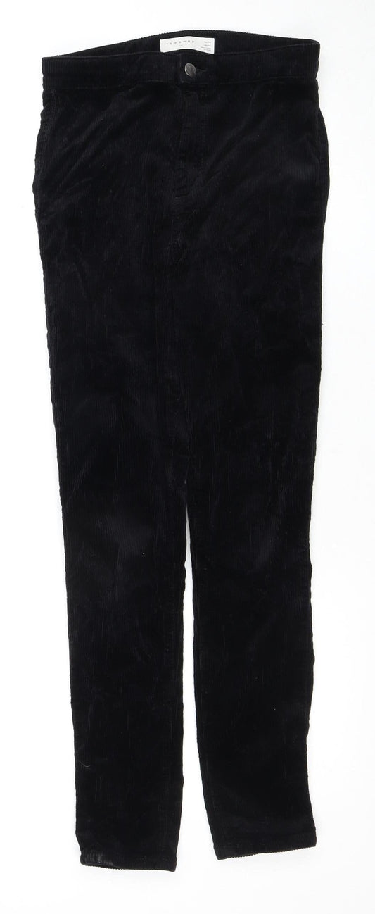 Womens UK Size 10 Topshop Slim Fit Casual Black Trousers