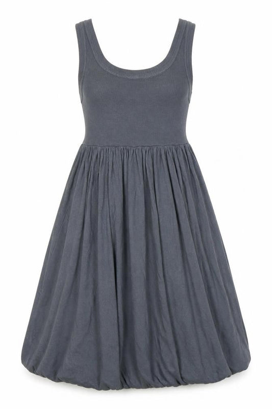 Front view of French Connection Women's Grey Sleeveless Dress, size 6