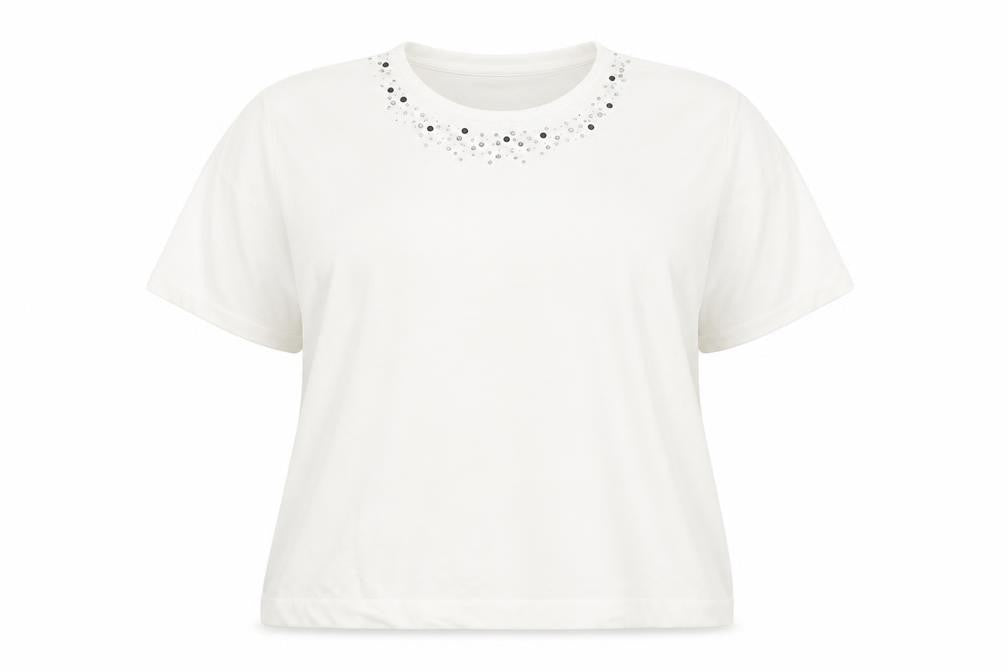 Womens UK Size XL Honor Millburn White Basic T-Shirt
