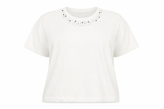 Womens UK Size XL Honor Millburn White Basic T-Shirt