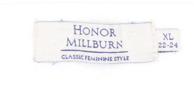 Womens UK Size XL Honor Millburn White Basic T-Shirt