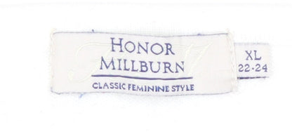Womens UK Size XL Honor Millburn White Basic T-Shirt