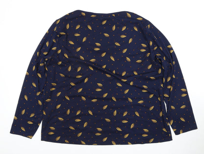 ISLE Women’s Blue Floral Long Sleeve T-Shirt, L