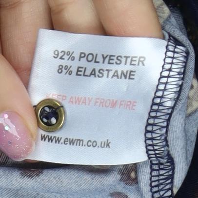 ISLE Women’s Blue Floral Long Sleeve T-Shirt, L