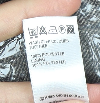 Marks and Spencer Women's A-Line Skirt - Size 14 Grey