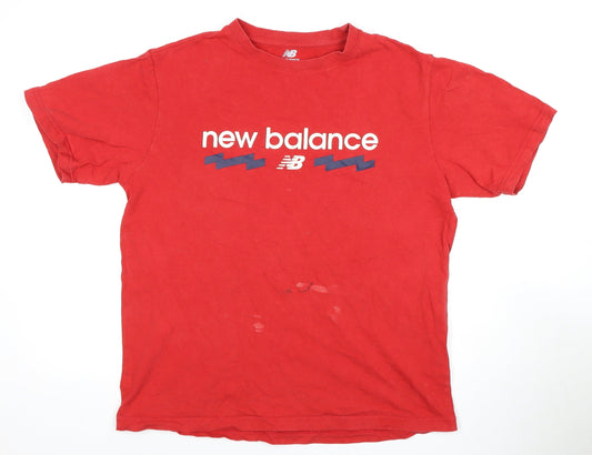 New Balance Men's Red M Cotton T-Shirt