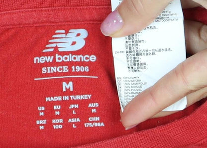 New Balance Men's Red M Cotton T-Shirt