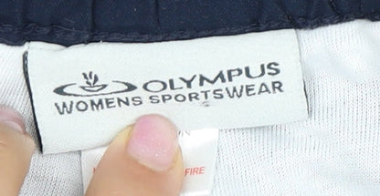 Olympus Women's Blue Trousers, Size 14, Elastic Waist