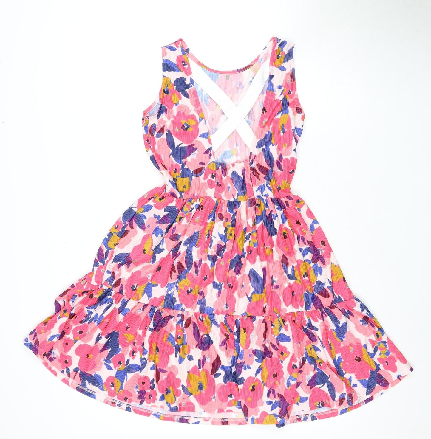 Next Girls Multicoloured Fit & Flare Floral Dress 14Y