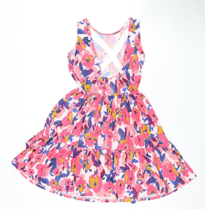 Next Girls Multicoloured Fit & Flare Floral Dress 14Y