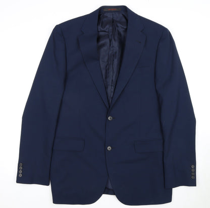 Mens UK Size 42 Jeff Banks Regular Blue Suit Jacket