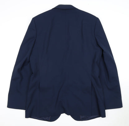 Mens UK Size 42 Jeff Banks Regular Blue Suit Jacket